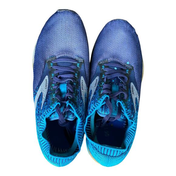 Brooks Levitate Running Shoes Women's 9 DNA AMP Knit Teal Navy Trainer Sneakers - Picture 9 of 13